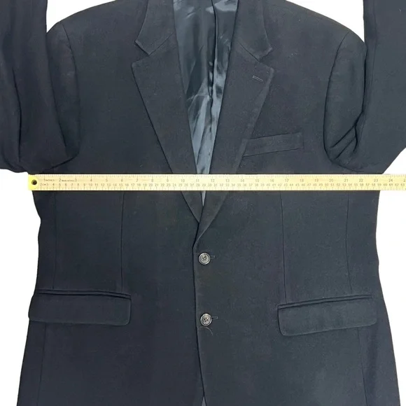 Ralph Ralph Lauren Loro Piana Jacket Men’s 44R Camel Hair Suit Coat Italy Black - Picture 7 of 11